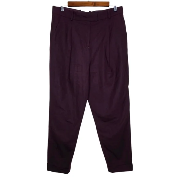 COS Pleats Dropped Crotch Trousers Size 6, 96% Wool - Picture 2 of 12